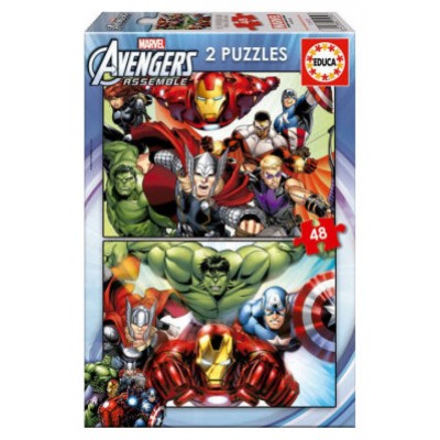 PUZZLE 2x48 AVENGERS DE 3-6 AÑOS EDUCA BORRAS 15932 (Espera 4 dias) en Huesoi