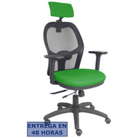 PIQUERAS Y CRESPO Silla Jorquera traslack malla negra asiento bali verde brazos 3D cabecero regulable en Huesoi PIQUERAS Y CRESPO Silla Jorquera traslack malla negra asiento bali verde brazos 3D cabecero regulable en Huesoi
