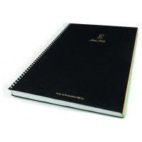 CUADERNO FIRST CLASS A5 TAPA NEGRA FORRADA MICROPERFORADO 120H 100GR TALADROS 5X5 BANDA 5 COLORES PACSA 16036 (MIN4) (Espera 4 dias) en Huesoi