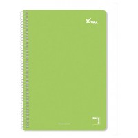 CUADERNO SERIE XTRA 60GR.TAPA CONTRACOLADA FOLIO (215X310MM.) 80 HOJAS CUADRÍCULA 4X4 COLOR VERDE OSCURO PACSA 16078 (MIN5) (Espera 4 dias) en Huesoi