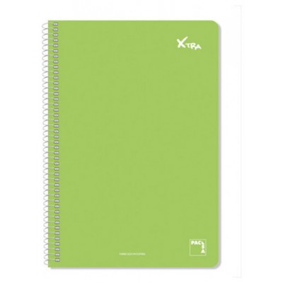 CUADERNO SERIE XTRA 60GR.TAPA CONTRACOLADA FOLIO (215X310MM.) 80 HOJAS CUADRÍCULA 4X4 COLOR VERDE OSCURO PACSA 16078 (MIN5) (Espera 4 dias) en Huesoi