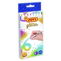 ESTUCHE 8 ROTULADORES GLITTER COLORES SURTIDOS JOVI 1608G (Espera 4 dias) en Huesoi