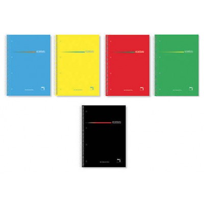 CUADERNO SERIE PREMIUM TAPA EXTRA DURA 70 GRS. A-5 (148X210MM.) MICROPERFORADO 160 HOJAS CUADRÍCULA 5X5 + GRECA SURTIDO PACSA 16292 (MIN4) (Espera 4 dias) en Huesoi