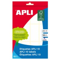 PACK 10 HOJAS (120 UDS) ETIQUETAS BLANCAS 26X54 APLI 1647 (Espera 4 dias) en Huesoi