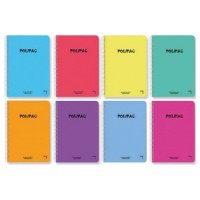 CUADERNO SERIE POLIPAC TAPA POLIPROPILENO FOLIO (215X310MM.) 80 HOJAS CUADRÍCULA 4X4 8 COLORES SURTIDOS PACSA 16952 (MIN5) (Espera 4 dias) en Huesoi