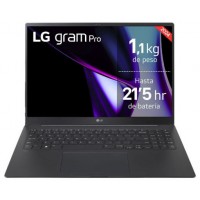 LG PORTATIL (16Z90SP-K.AA75B) GRAM PRO 16" 16Z90SP/ WINDOWS 11 HOME/ I7 155H TUBOBOOST/16GB LPDDR5/ 512 GB SSD/ IRIS ARC/ 1,2KG/ 23,5H (Espera 4 dias) en Huesoi