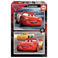 PUZZLE INFANTIL 2X48 CARS 3 DE 4-6 AÑOS EDUCA BORRAS 17177 (Espera 4 dias) en Huesoi