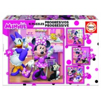 PUZZLE PROGRESIVOS MINNIE HAPPY HELPERS 12-16-20-25 DE 3-5 AÑOS EDUCA BORRAS 17630 (Espera 4 dias) en Huesoi