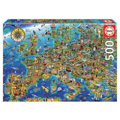 Educa Crazy European Map Puzzle rompecabezas 500 pieza(s) (Espera 4 dias) en Huesoi