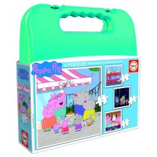 MALETA PUZZLES PROGRESIVOS PEPPA PIG 6-9-12-16 DE 3-5 AÑOS EDUCA BORRAS 18112 (Espera 4 dias) en Huesoi