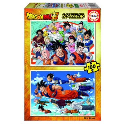 PUZZLE 2x100 DRAGON BALL DE 6-8 AÑOS EDUCA BORRAS 18214 (Espera 4 dias) en Huesoi