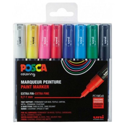 ESTUCHE 8 UDS. PC1M BASIC POSCA UNIBALL 182634667 (Espera 4 dias) en Huesoi
