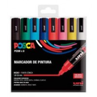 ESTUCHE 8 UDS. PC-5M BASIC POSCA UNIBALL 182634679 (Espera 4 dias) en Huesoi