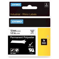 DYMO RHINO Cinta ID1-12 Negro/blanco polyester en Huesoi