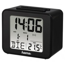 HAMA Home Reloj Despertador Cube Negro en Huesoi