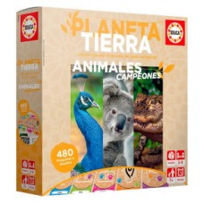JUEGO PLANETA TIERRA - ANIMALES CAMPEONES EDUCA BORRAS 18708 (Espera 4 dias) en Huesoi