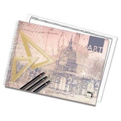 CUADERNO BLOCKS  DIBUJO ART 140 GRS. FOLIO PROLONGADO 20 HOJAS 2 TALADROS LISO CON RECUADRO PACSA 18848 (MIN10) (Espera 4 dias) en Huesoi