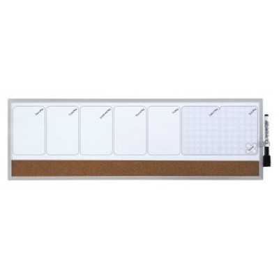 ORGANIZADOR SEMANAL MAGNETICO+TABLERO CORCHO HORIZONTAL 585x190MM NOBO 1903780 (Espera 4 dias) en Huesoi