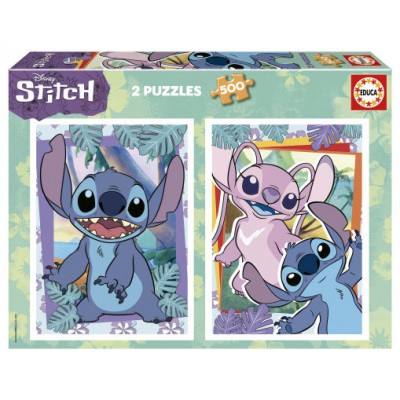 CAJA PUZZLE 2X500 STITCH EDUCA BORRAS 19732 (Espera 4 dias) en Huesoi