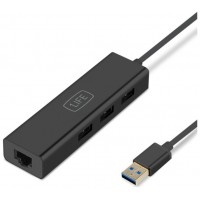 1LIFE - Hub 3x USB 3.0 + Tarjeta de red RJ45 Gigabit en Huesoi