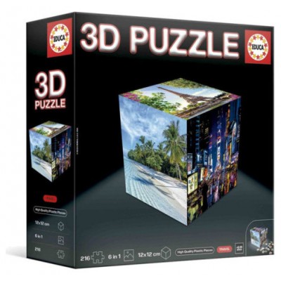 PUZZLE CUBO 3D VIAJES EDUCA BORRAS 20124 (Espera 4 dias) en Huesoi