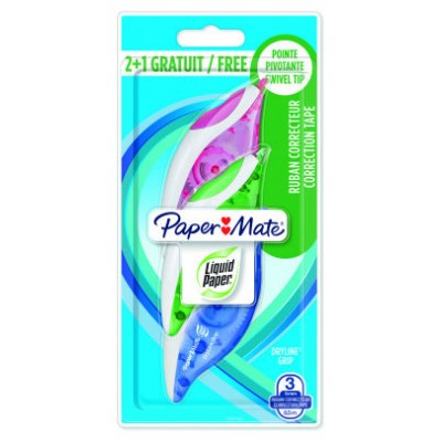 CORRECTOR DRYLINE GRIP BL 2+1 PAPER MATE 2027780 (Espera 4 dias) en Huesoi