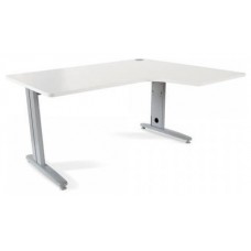MESA DE OFICINA SERIE METAL FORMA L DERECHA 160X120 GRIS / BLANCO  ROCADA 2051AC04 (Espera 4 dias) en Huesoi
