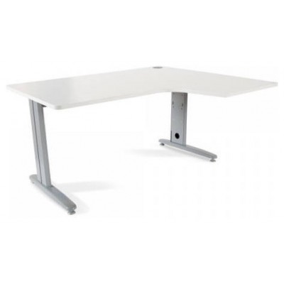 MESA DE OFICINA SERIE METAL FORMA L DERECHA 160X120 GRIS / BLANCO  ROCADA 2051AC04 (Espera 4 dias) en Huesoi