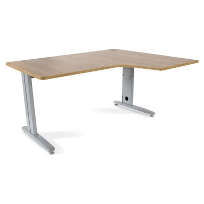 MESA DE OFICINA SERIE METAL FORMA L DERECHA 160X120 GRIS / ROBLE  ROCADA 2051AC08 (Espera 4 dias) en Huesoi