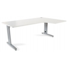 MESA DE OFICINA SERIE METAL FORMA L DERECHA 180X120 GRIS / BLANCO  ROCADA 2052AC04 (Espera 4 dias) en Huesoi