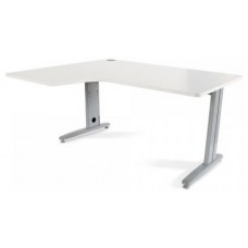 MESA DE OFICINA SERIE METAL FORMA L IZQUIERDA 160X120 GRIS / BLANCO ROCADA 2053AC04 (Espera 4 dias) en Huesoi