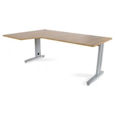 MESA DE OFICINA SERIE METAL FORMA L IZQUIERDA 180X120 GRIS / ROBLE  ROCADA 2054AC08 (Espera 4 dias) en Huesoi