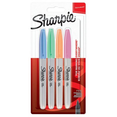 Sharpie 2065402 marcador permanente Fibre tip Azul, Verde, Naranja, Rosa 4 pieza(s) (Espera 4 dias) en Huesoi