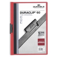 DOSSIER CON CLIP 60 H A4 ROJO DURABLE 2209-03 (MIN25) (Espera 4 dias) en Huesoi