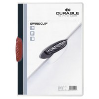 DOSSIER CON CLIP SWINGCLIP 30 H A4 ROJO DURABLE 2260-03 (MIN25) (Espera 4 dias) en Huesoi