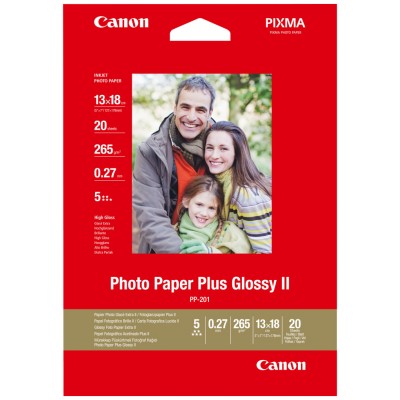 CANON papel PP-201 20h.13x18cm Photo Paper Plus Glossy II 265g. en Huesoi
