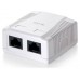 ROSETA DE SUPERFICIE CATEGORIA 5e 2 HEMBRAS RJ45 en Huesoi