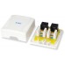 ROSETA DE SUPERFICIE CATEGORIA 6 2 HEMBRAS RJ45 COLOR en Huesoi