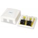 ROSETA DE SUPERFICIE CATEGORIA 6 2 HEMBRAS RJ45 COLOR en Huesoi