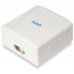 ROSETA DE SUPERFICIE CATEGORIA 6 2 HEMBRAS RJ45 COLOR en Huesoi