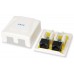 ROSETA DE SUPERFICIE CATEGORIA 6 2 HEMBRAS RJ45 COLOR en Huesoi