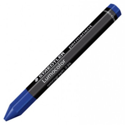 LAPIZ CERA PERMANENTE LUMOCOLOR OMNIGRAPH 12MM. AZUL STAEDTLER 236-3 (MIN12) (Espera 4 dias) en Huesoi