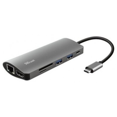 DOCKING USB-C TRUST DALYS ALUMINIUM 23775 1xHDMI 1x1Gb en Huesoi
