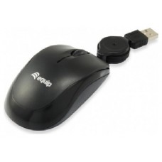 MOUSE EQUIP LIFE OPTICO 2 BOTONES USB CABLE RETRACTIL en Huesoi