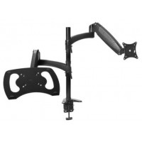 SOPORTE MESA 2 PANTALLAS PORTATIL/MONITOR MARA NEGRO TRUST (Espera 4 dias) en Huesoi
