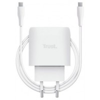 CARGADOR PARED/VIAJE USB-C 45W MAXO BLANCO TRUST (Espera 4 dias) en Huesoi