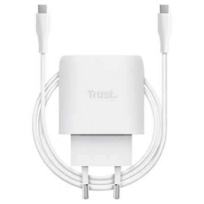CARGADOR PARED/VIAJE USB-C 45W MAXO BLANCO TRUST (Espera 4 dias) en Huesoi