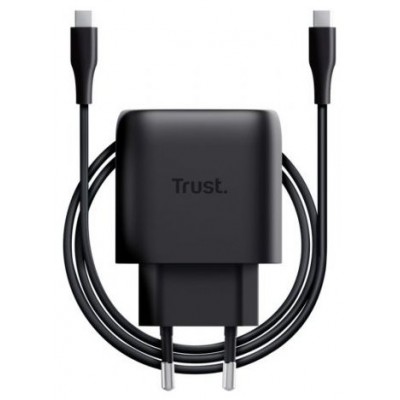 CARGADOR PARED/VIAJE USB-C 45W MAXO NEGRO TRUST (Espera 4 dias) en Huesoi