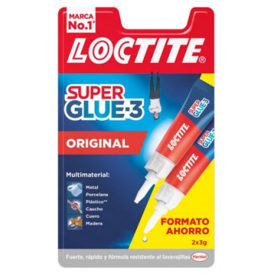 LOCTITE SUPERGLUE-3 ORIGINAL DUO 2X3 BL 3GR+3GR LOCTITE 2640781 (Espera 4 dias) en Huesoi