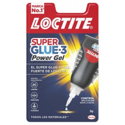 LOCTITE SUPERGLUE-3 CONTROL POWER GEL BL 3 GR LOCTITE 2641843 (Espera 4 dias) en Huesoi